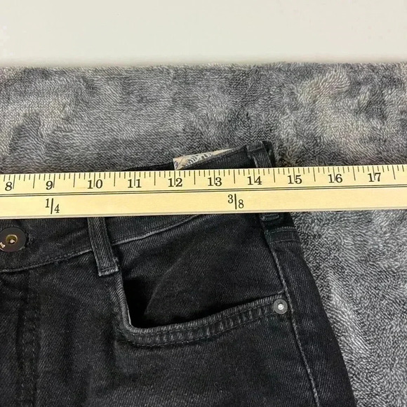 Anthropologie PILCRO Split Hem High-Rise Women's Black Jeans Straight 30X33 NWT - Picture 8 of 14